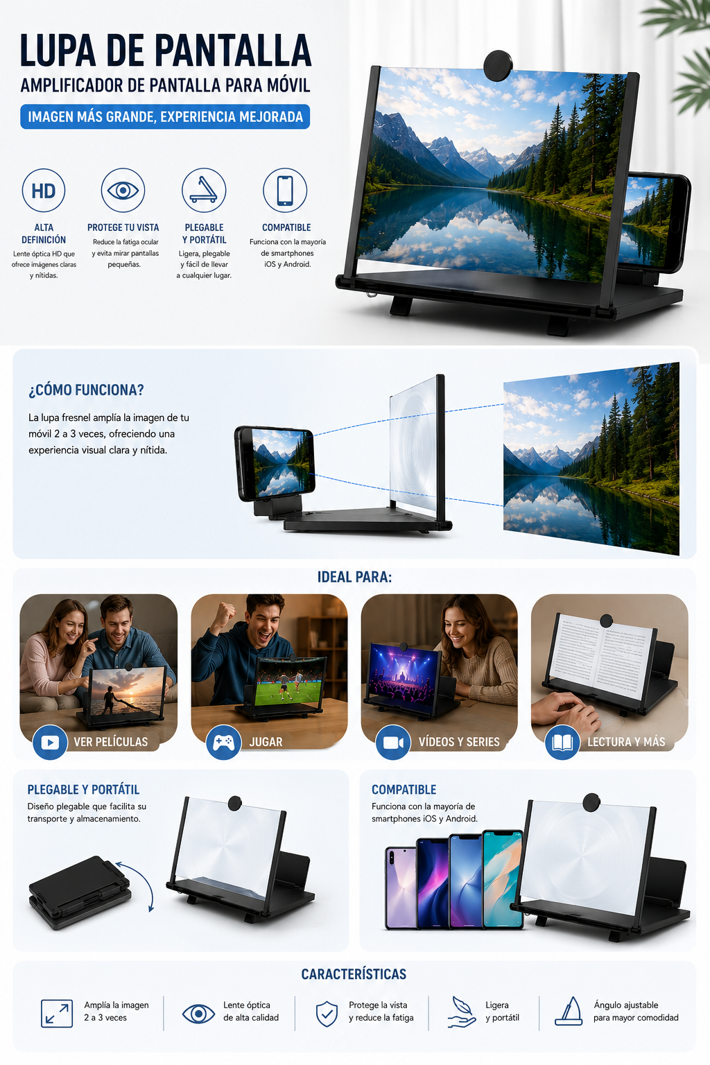 Amplificador de Pantalla para Móvil